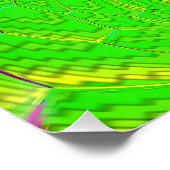 a heart with a psychedelic and colorful style ポスター (コーナー)