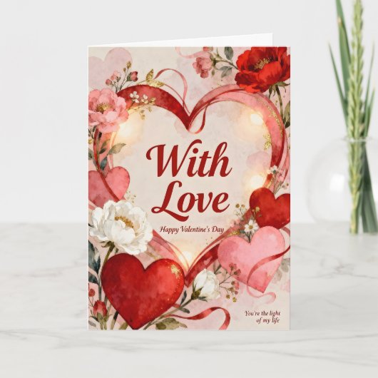 A Heart with Love Valentine シーズンカード (正面)