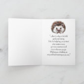 A Hedgehog Personality Birthday Fun Animal カード (内部)