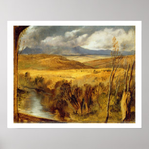 A Highland Landscape, c.1825-35 (oil on board) ポスター