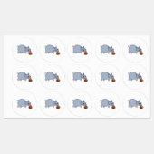 A Hippo with a Pumpkin Bag ラベル (シート)