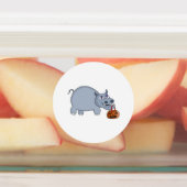 A Hippo with a Pumpkin Bag ラベル (貼付)