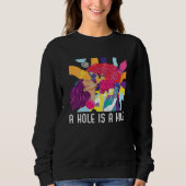 A Hole Is A Hole Bisexual Rainbow Pride Bisexualit スウェットシャツ (正面)