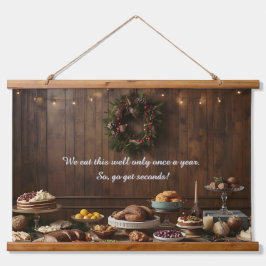 A Holiday Feast That's Twice as Nice 吊り下げ型タペストリー