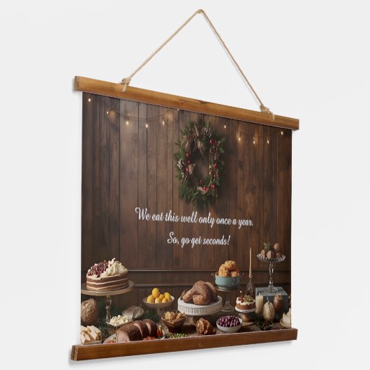 A Holiday Feast That's Twice as Nice 吊り下げ型タペストリー (傾斜あり)