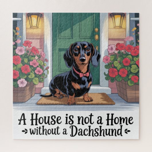 A House Is Not A Home Without A Dachshund ジグソーパズル (縦)