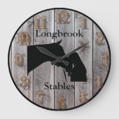 A Houses Love 3カスタマイズ可能なバーンウッドスタイル ラージ壁時計 (正面)