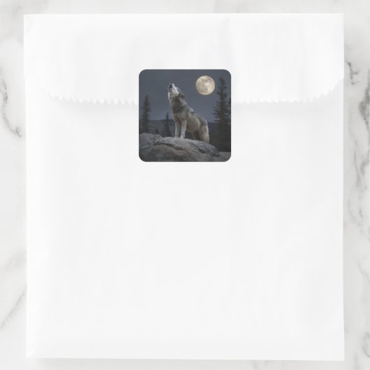 A Howling Wolf スクエアシール (バッグ)