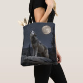 A Howling Wolf トートバッグ (クローズアップ)