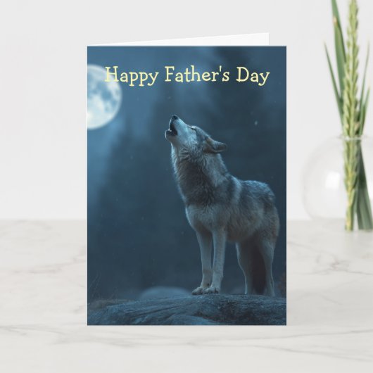 A Howling Wolf Father's Day カード (正面)