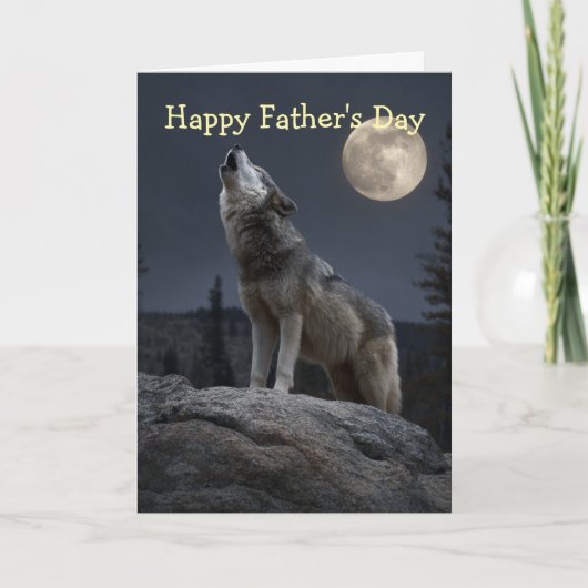 A Howling Wolf Father's Day カード (正面)