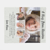 A Hug From The Photo Memorial Keepsake フリースブランケット (正面(横))