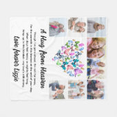 A Hug From The Photo Memorial Keepsake フリースブランケット (正面(横))