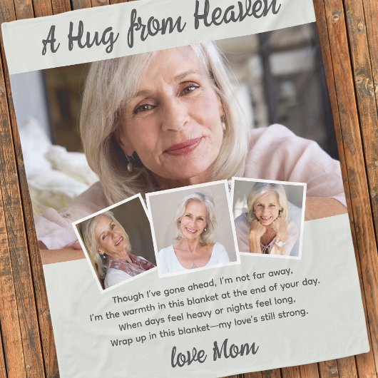 A Hug From The Photo Memorial Keepsake フリースブランケット