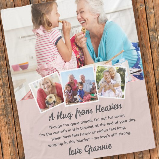 A Hug From The Photo Memorial Keepsake フリースブランケット