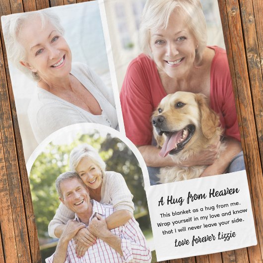 A Hug From The Photo Memorial Keepsake フリースブランケット