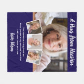 A Hug From The Photo Memorial Keepsake フリースブランケット (正面(横))