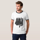 A Human Brain Transforming into a Futuristic City Tシャツ (正面フル)