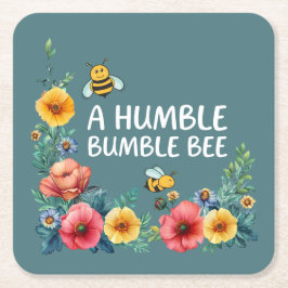 A Humble Bumble Bee スクエアペーパーコースター