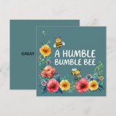 A Humble Bumble Bee Flat Card (正面/裏面)