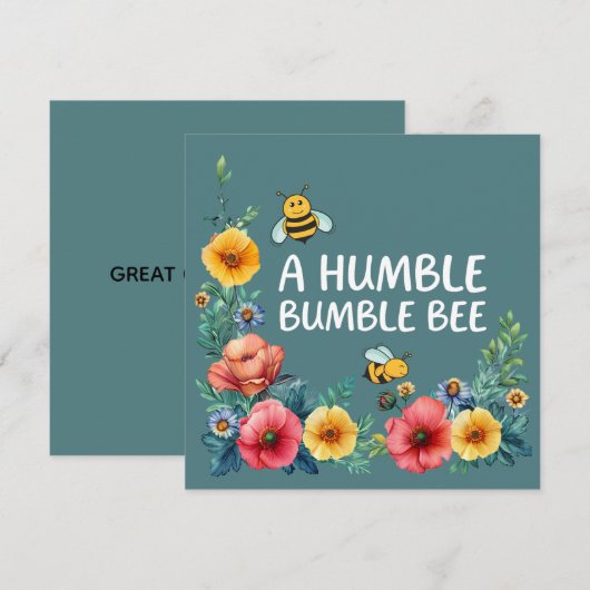 A Humble Bumble Bee Flat Card (正面/裏面)