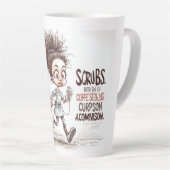  A Humorous Sketch on Healthcare Burnout カフェラテマグ (右アングル)