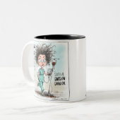  A Humorous Sketch on Healthcare Burnout ツートーンマグカップ (正面左)