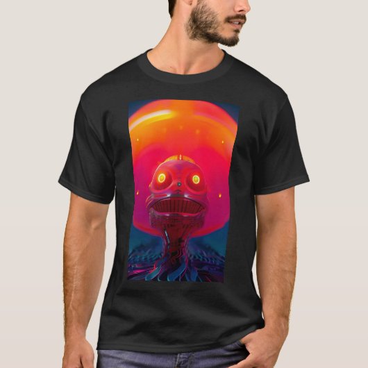 A.I.ニュードーンサイケデリックSFドリーム Tシャツ (正面)