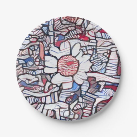 A.I.謙虚なデイジーの写真を強化 ペーパープレート (正面)