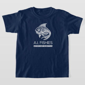 A.I. Fishesウーザーロボティクスホワイトデザインシャツ Tシャツ
