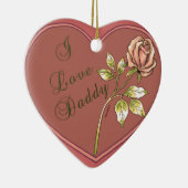 A I Love Daddyハート セラミックオーナメント (右)