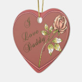 A I Love Daddyハート セラミックオーナメント (左)