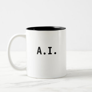 "A.I. Mug" – 私の知性はすべて人工である ツートーンマグカップ