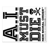 A.I. Must Die™ ロゴ(カレッジ フォント)ゴム印 ラバースタンプ (インプリント)