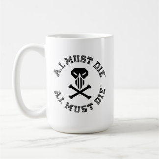 A.I. Must Die™ ロゴ マグカップ (カレッジ フォント)