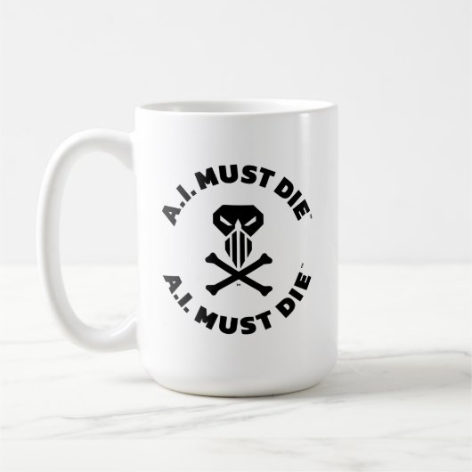 A.I. Must Die™ ロゴ マグカップ (太字) (左)