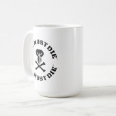 A.I. Must Die™ ロゴ マグカップ（軍用フォント） コーヒーマグカップ (正面左)