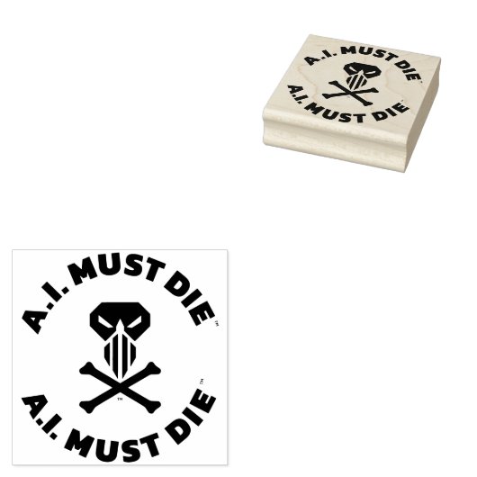 A.I. Must Die™ ロゴ（太字フォント）スタンプ ラバースタンプ (押印)