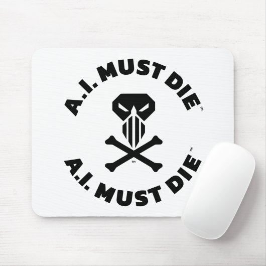 A.I. Must Die™ ロゴ(太字フォント)マウスパッド マウスパッド (マウス)