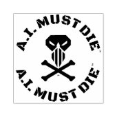 A.I. Must Die™ ロゴ(軍用フォント)スタンプ ラバースタンプ (インプリント)