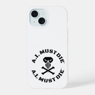 A.I. Must Die™ロゴ(軍隊フォント) iPhoneケース iPhone 15ケース