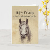 A Icelandic Horse Personality Birthday カード (黄色い花)