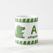 A is for Alligator – Fun Alphabet Cup Design コーヒーマグカップ (中央)