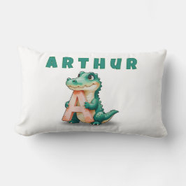 A is for Alligator – Personalized Baby Name Pillow ランバークッション