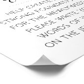 A Jenga Pieceのゲスト結婚ブックに署名する ポスター (角)