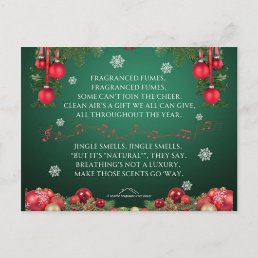 A Jingle Bells Holiday Parody - Jingle Smells ポストカード (正面)