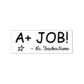 "A + JOB!" +先生名ラバースタンプ ラバースタンプ (インプリント)
