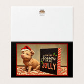 A Jolly Santa Pig - Christmas Fun Card (外部フラット)