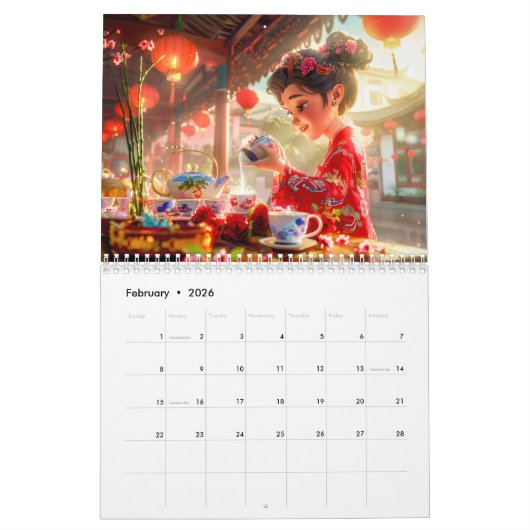 A Journey Through China – 3D Calendar 2026 カレンダー (2月 2026)