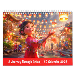 A Journey Through China – 3D Calendar 2026 カレンダー